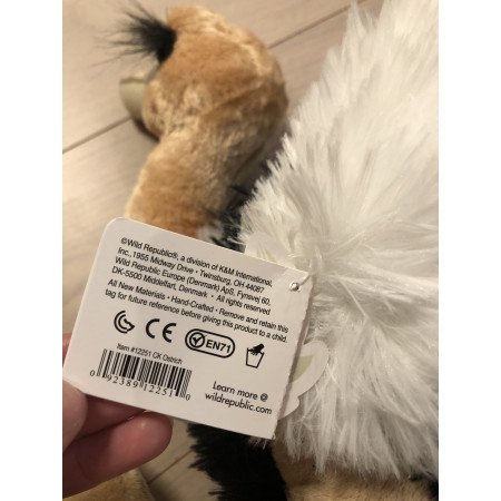 Plush coloured ostrich cuddle toy 35 cm
