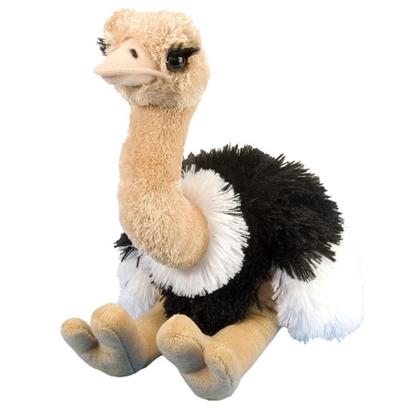 Plush coloured ostrich cuddle toy 35 cm