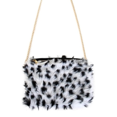 Plush purse Dalmatian dog print for - for ladies - carnaval bags