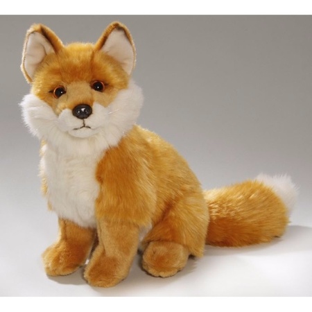 Plush fox toy 28 cm sitting