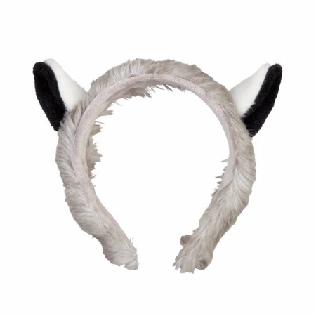 Plush raccoon headband 15 cm