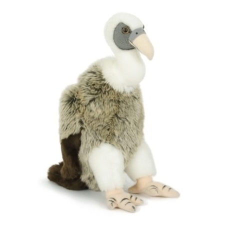 Plush white/grey vulture cuddle toy 30 cm