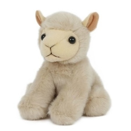 Plush white lamb cuddle toy 13 cm