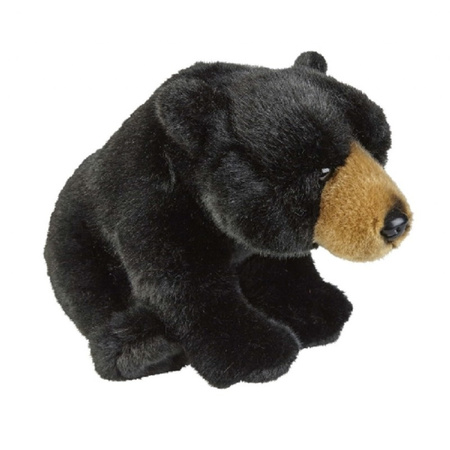 Plush black bear cuddle toy 28 cm