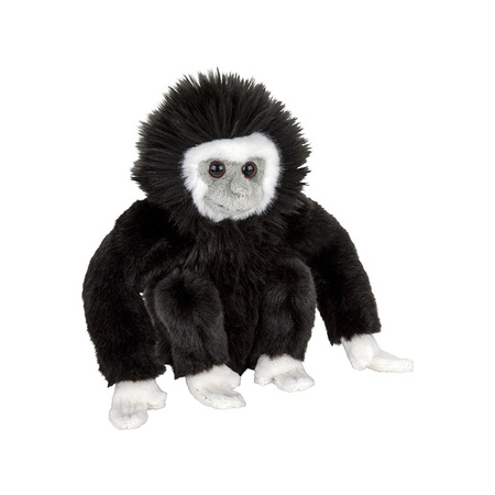 Apen serie zachte pluche knuffels 2x stuks - Maki aap en Gibbon Aap van 18 cm