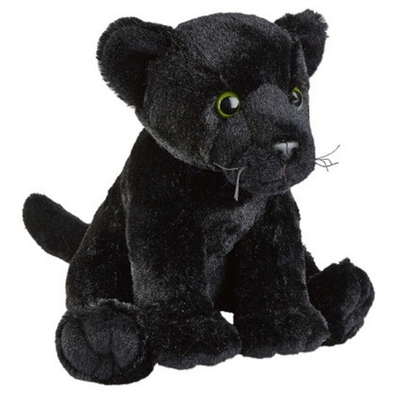 Plush black panther cuddle toy 30 cm