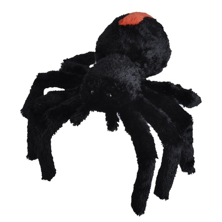 Plush black spider cuddle toy 35 cm