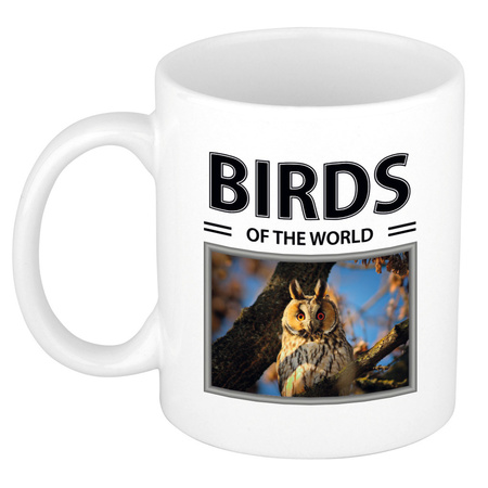 Animal photo mug Long eared owl birds of the world 300 ml