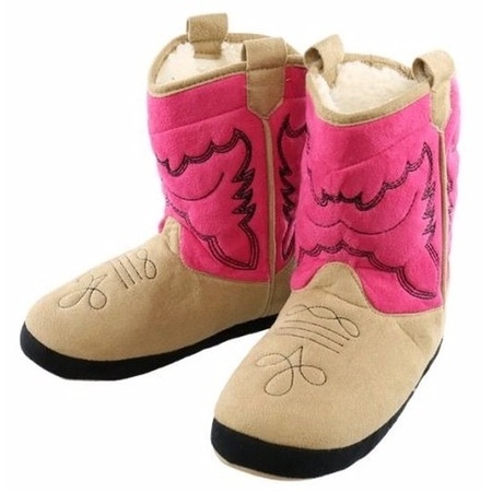 Cowboy pantoffels roze voor meisjes
