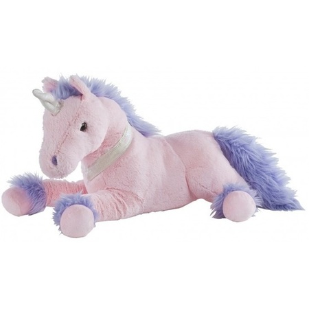 Pink plush laying unicorn 50 cm
