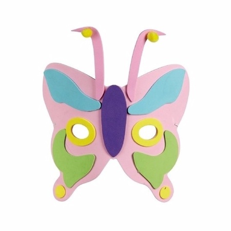 Pink butterfly mask 18cm
