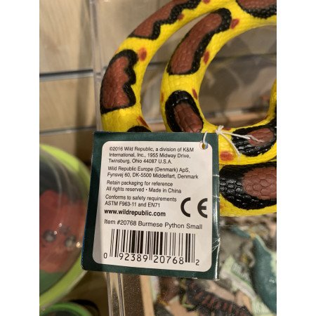 Rubberen dieren birmese python slang 117 cm
