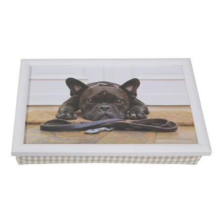 Laptray/schoottafel schattige Franse bulldog honden print 43 x 33 cm