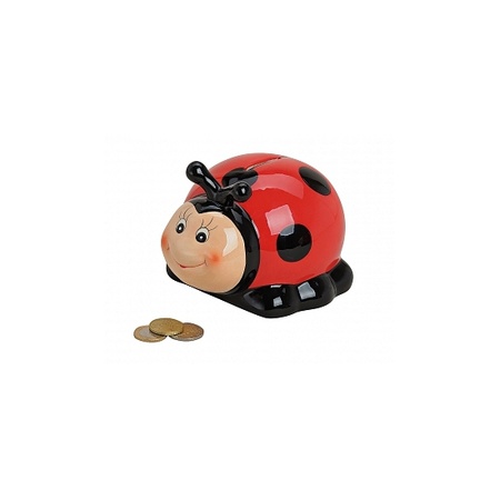 Piggy bank ladybug 14 cm