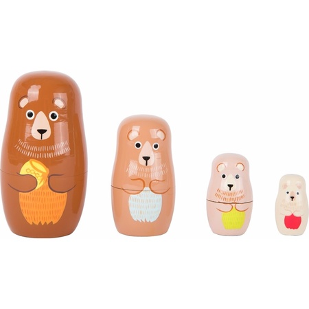 Speelgoed houten beren baboesjka set