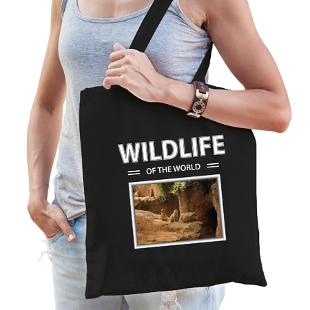 Meerkat bag wildlife of the world black 