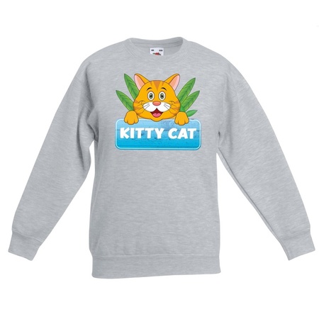 Kitty Cat sweater grey for children