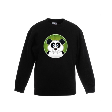 Sweater white with panda bear print for children