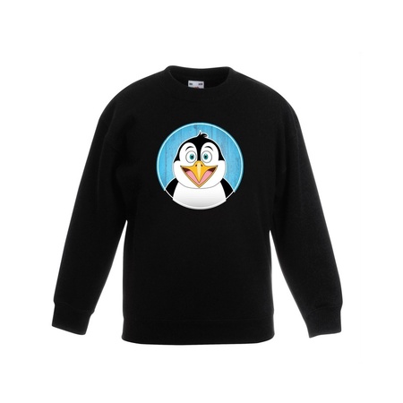 Sweater white with pinguin print for children