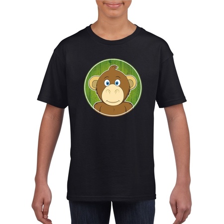 T-shirt white with monkey print for children