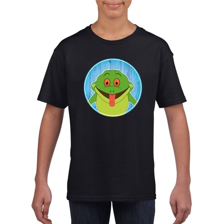 T-shirt white with frog print for children