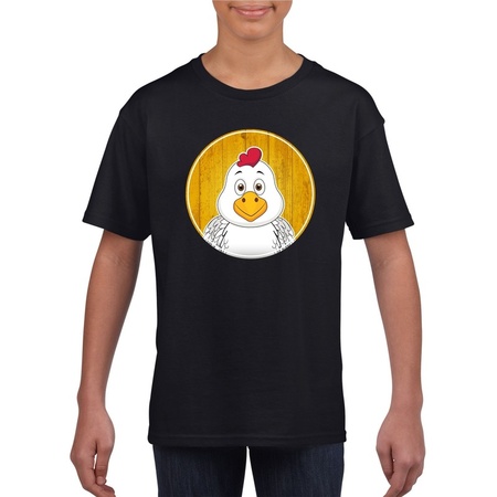 T-shirt white with chicken print for children