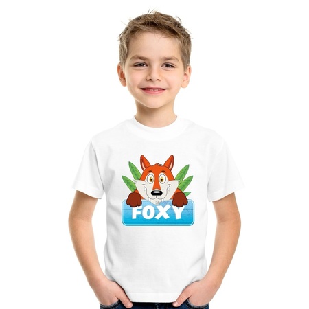 Foxy the fox t-shirt white for children