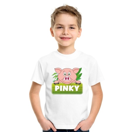 Pinky the pig t-shirt white for children