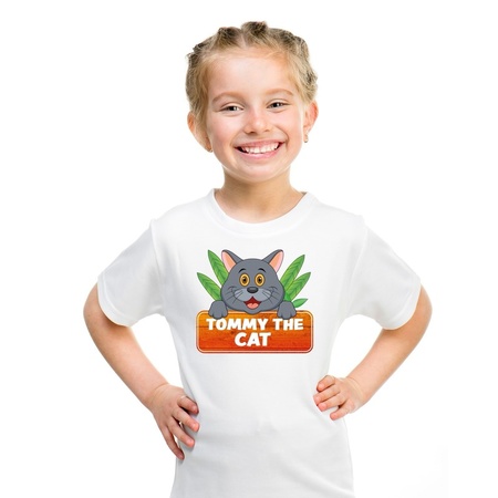Tommy the Cat t-shirt white for children