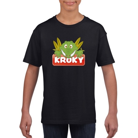 Kroky the crocodile t-shirt black for children
