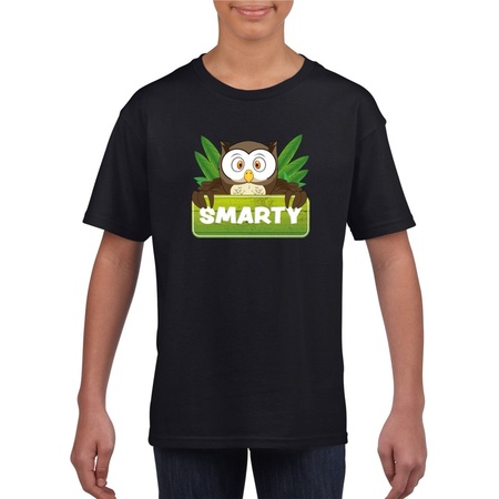 Smarty the owl t-shirt black for children