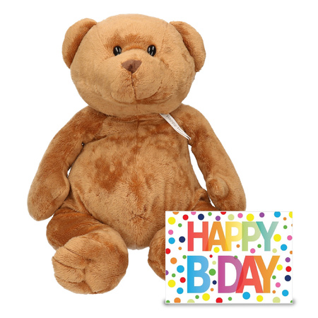Birthday gift soft toy Bear 54 cm and XL-size Happy Birthday postcard