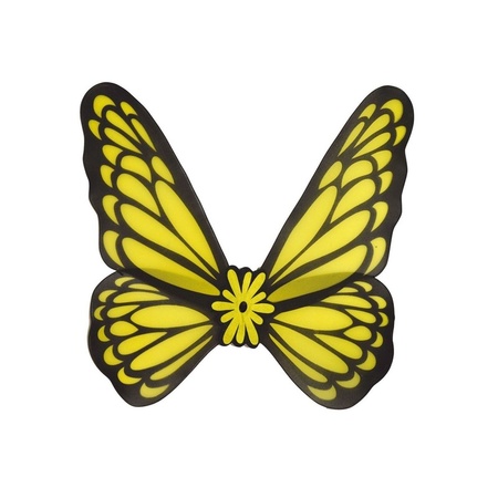 Verkleed vleugels vlinder geel volwassenen