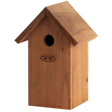 Voordeelset van 2x stuks houten vogelhuisjes/nestkastjes bruin en houtkleur