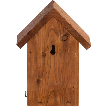 Nestkastje / vogelhuisje winterkoning houten dakje 19.8 cm