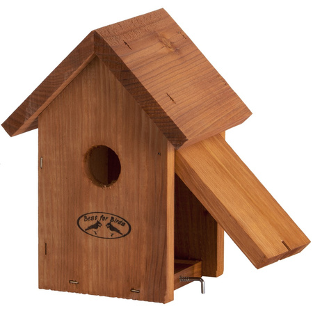 Nestkastje / vogelhuisje winterkoning houten dakje 19.8 cm
