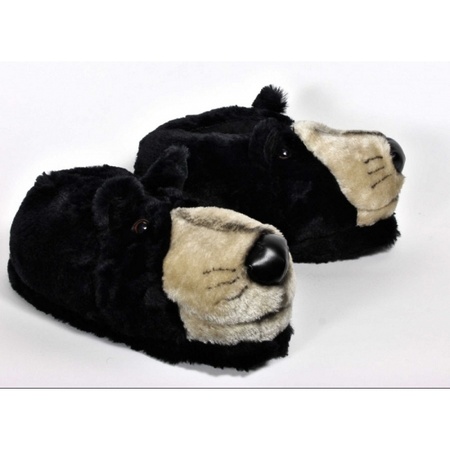 Adults animal slippers black bear