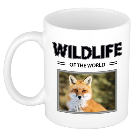 Animal photo mug Foxes wildlife of the world 300 ml