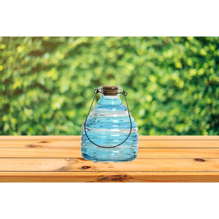 Wasp trap with handle - blue - D13 x H17 cm - glass
