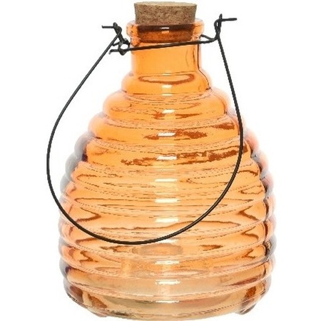 Wasp catcher/trap orange 17 cm glass