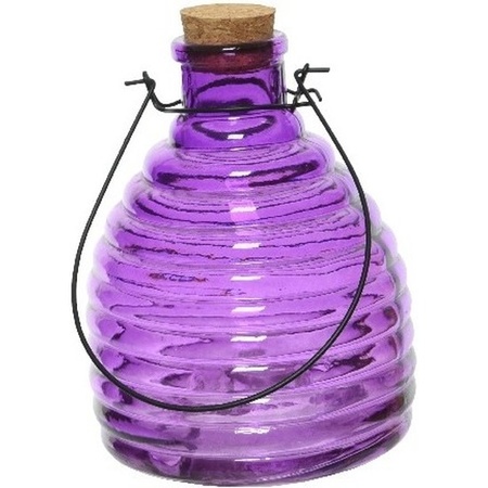 Wasp catcher/trap purple 17 cm glass