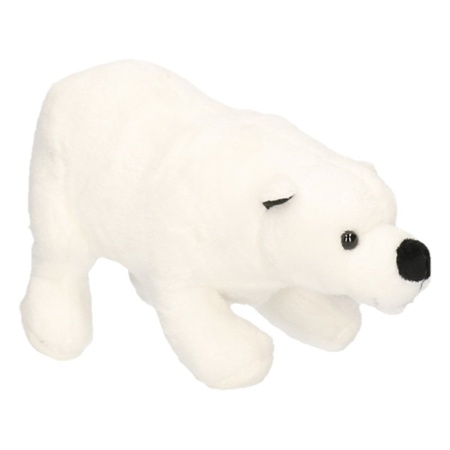 White plush polar bear soft toy/cuddle 21 cm