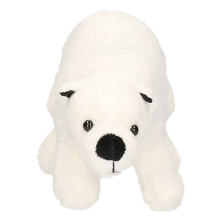 White plush polar bear soft toy/cuddle 21 cm