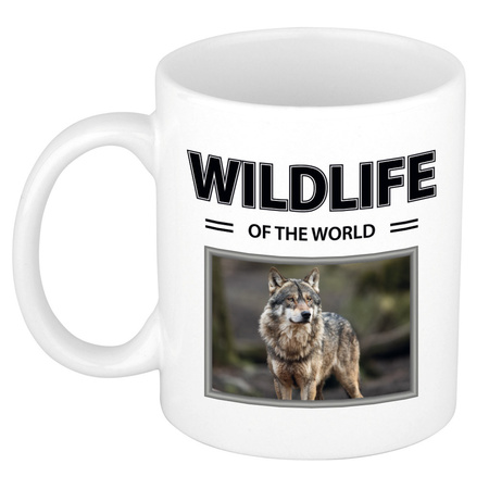 Animal photo mug Wolves wildlife of the world 300 ml