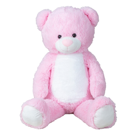 XL teddybear soft cuddle toy - pink - 100 cm