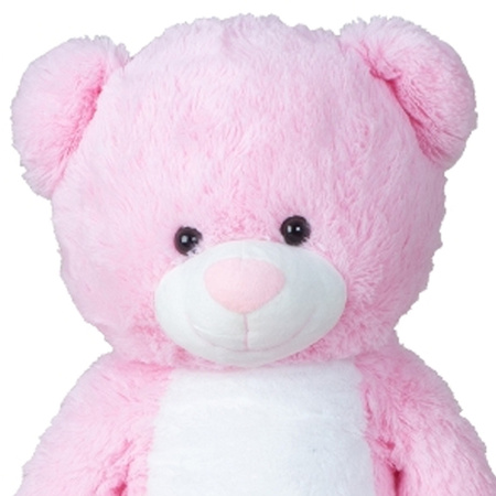 XL teddybear soft cuddle toy - pink - 100 cm