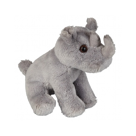 Safari animals serie soft toys 2x - Rhino and Lion 15 cm