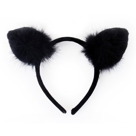 Black hairband with cat ears for ladies