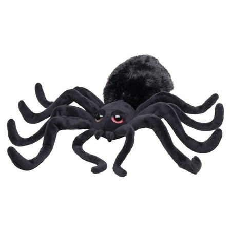 Black plush spider cuddle toy 40 cm