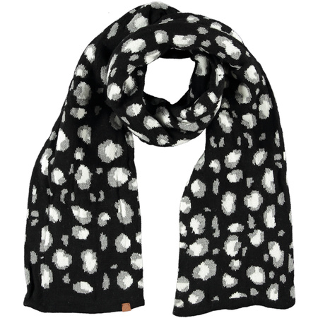Luxe kinder winterset sjaal en muts luipaard print zwart/wit